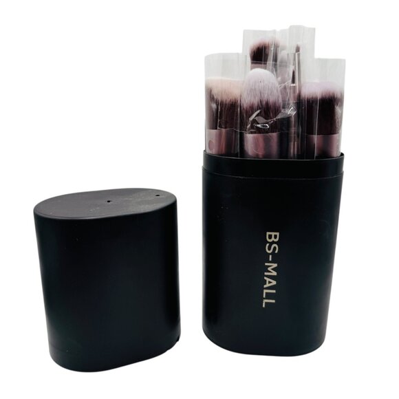 BS-Mall 14-Piece Makeup Brush Set With Case - Professional Silver Brushes For Fa - Picture 1 of 5